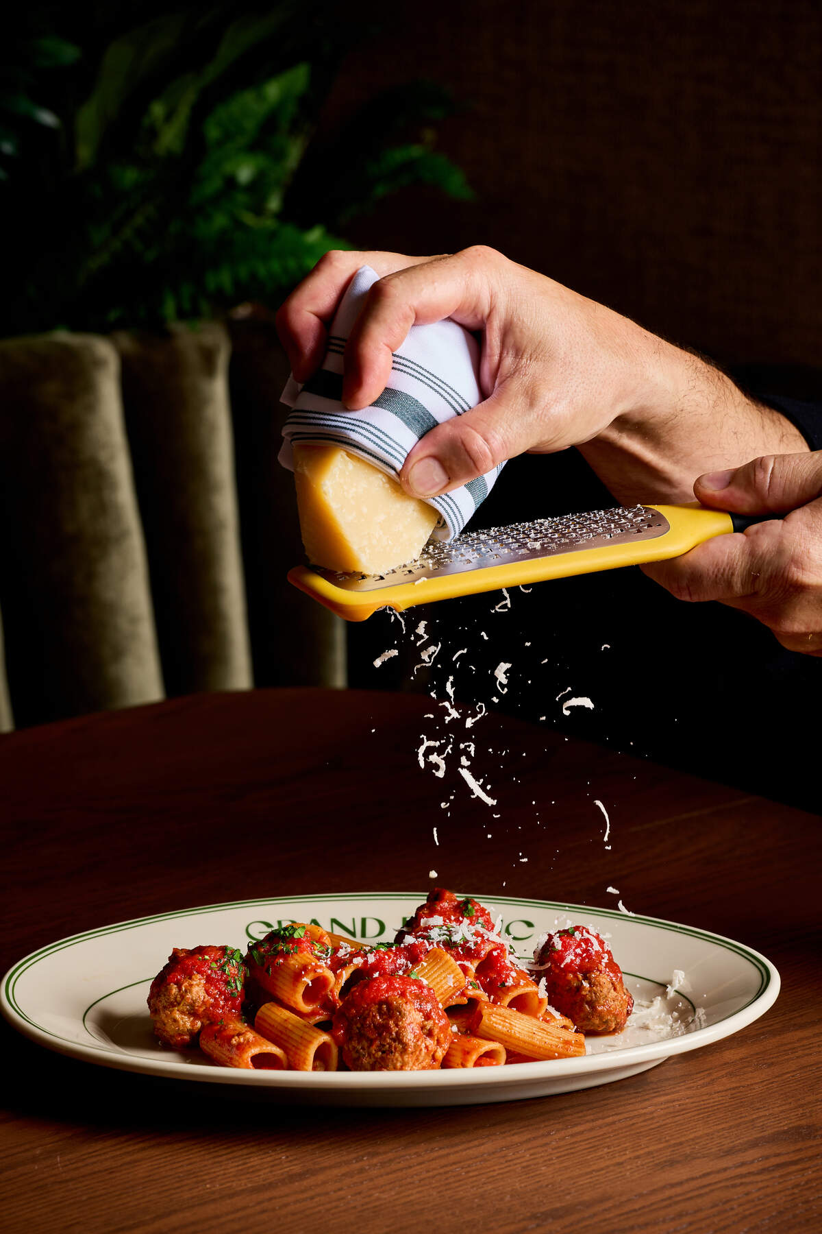 Grand Public’s veal and beef meatballs with mini rigatoni.